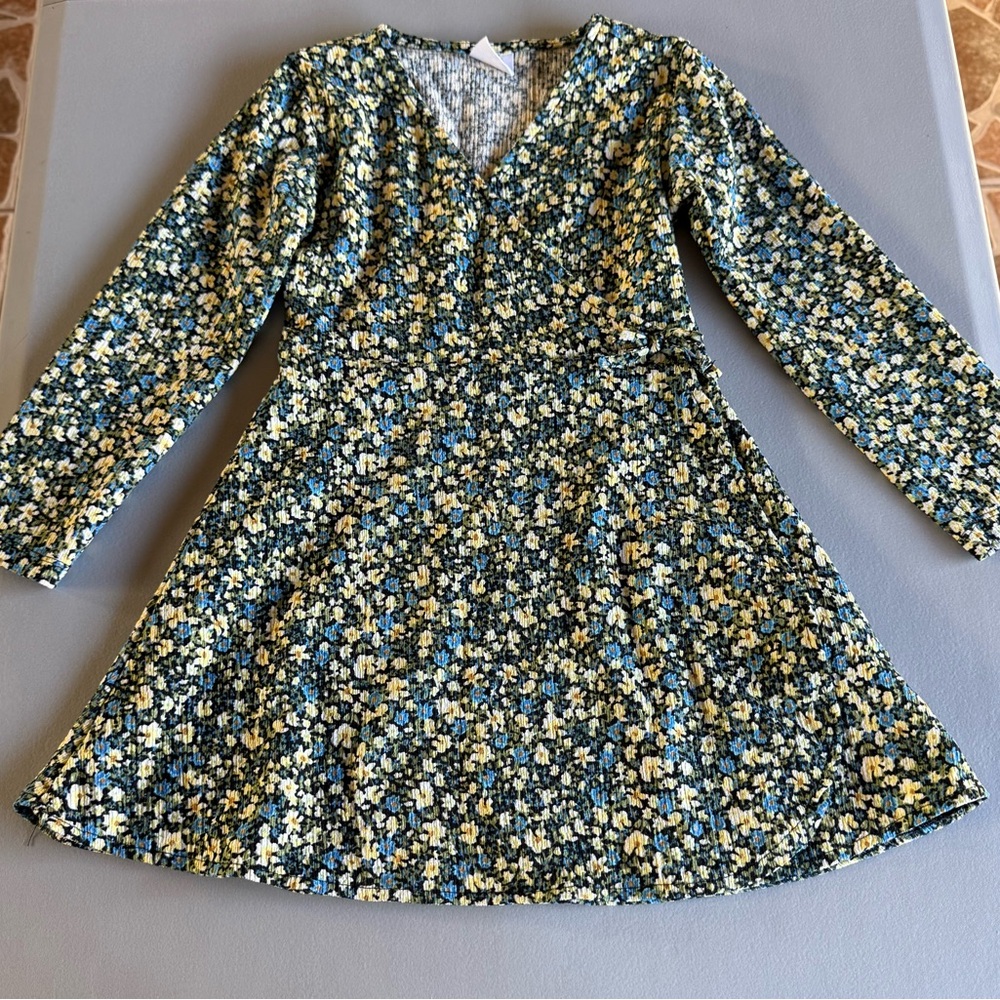 Zara Kids Floral Dress - Blue and Yellow